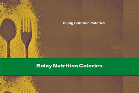 Bolay nutrition pdf 